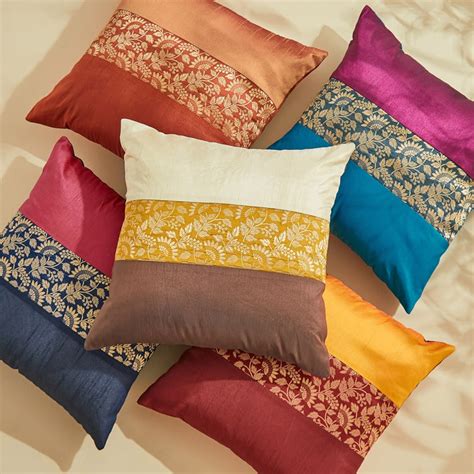 Buy Corsica Brocade Palermo Set of 5 Woven Cushion Covers - 40x40cm ...