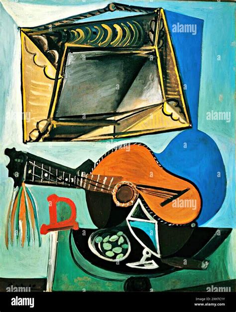 Still Life with Guitar, 1942 (Painting) by Artist Picasso, Pablo (1881 ...