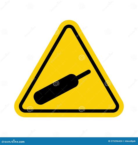 Sign Gas Under Pressure. Compressed Gas Warning Sign. Yellow Triangle ...