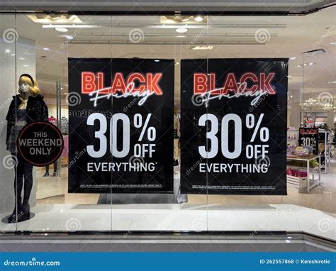 Black Friday Sale Sign in Shopping Mall Editorial Stock Photo - Image of xmas, discount: 262557868