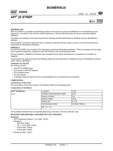 Image result for API 20E Instructions.pdf