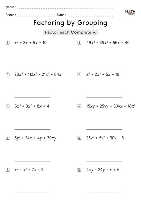 Image result for Factor Algebra Problems with Answers