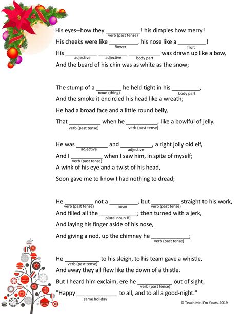 Christmas Mad Libs Printable | Teach Me. I'm Yours.