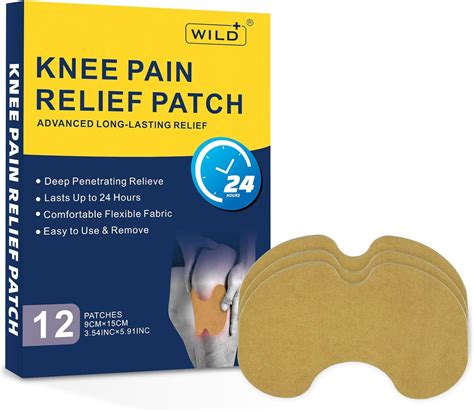 WILD+ Knee Pain Relief Patch, 12PCS Large Knee Patches Pain Relief ...