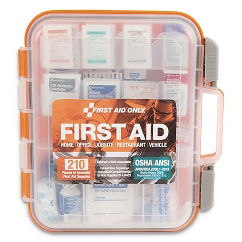 First Aid Only ANSI Class A Bulk First Aid Kit, 210 Pieces, Plastic ...