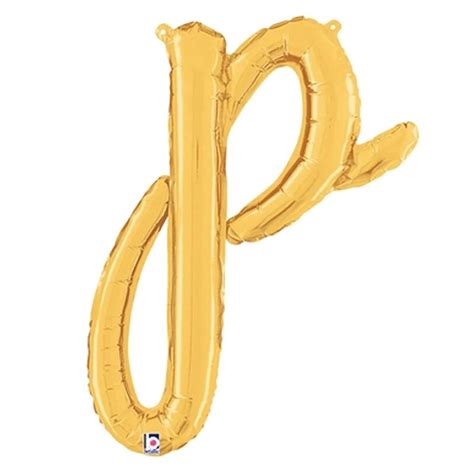 Betallic 24 inch Script Letters Gold Air Fill Only, Variation: P | Michaels