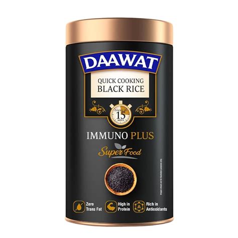 Daawat Black Rice Immuno Plus 1KG Pack - Superfood with High Protein ...