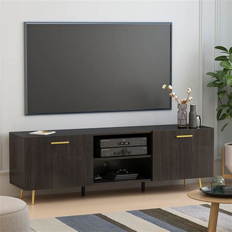 Buy DiDuGo TV Console TV Cabinet with Shelves & Doors Storage, Wooden ...