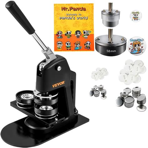 VEVOR Button Maker Machine, Multiple Sizes 1.25+2.25 Inch Badge Punch ...