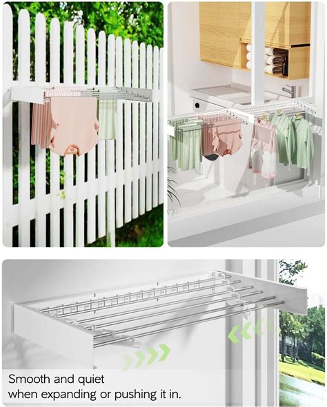 Foldable Wall Mounted Clothes Drying Rack, 5 Rods, Australia | Ubuy