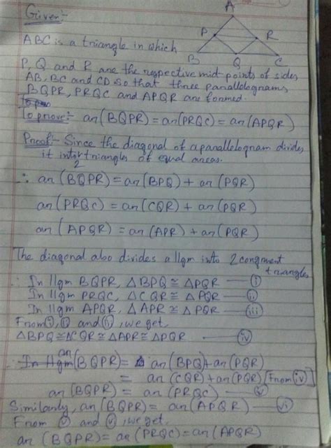 Prove that three parallelograms formed by joining the mid-points of the ...