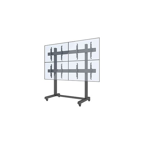 No Hassle Audio Video Rolling Video Wall Mount Cart with Micro ...