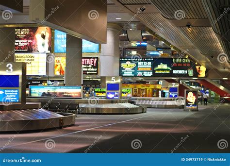 Arrival Lounge in the Airport McCarran . Las Vegas, Nevada Editorial ...