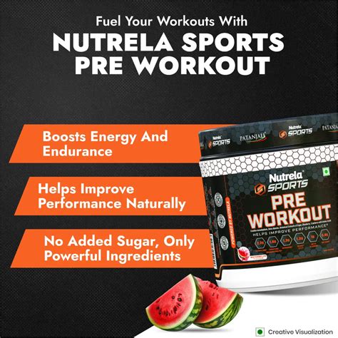Patanjali Nutrela Sports Pre - Workout (300g) - Watermelon Flavour ...
