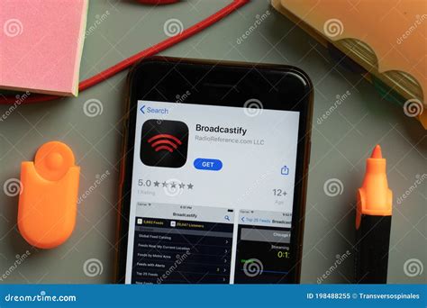 New York, USA - 29 September 2020: Broadcastify Mobile App Logo on ...