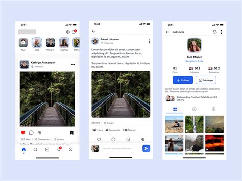 Image result for Social Network App UI