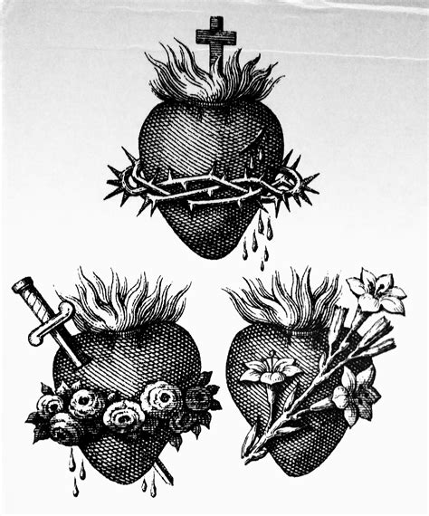 Can I get some help identifying these symbols? Sacred Heart of Jesus ...