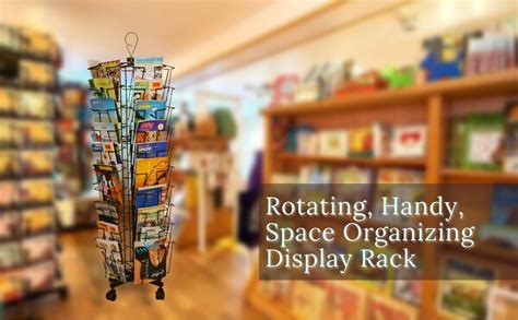 Raviraj Display Alloy Steel Deluxe Magazine Stand, Rotating, Handy ...