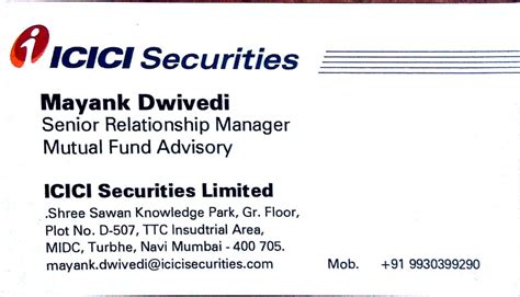 ICICI Securities — senior relationship manager