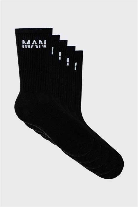 5 Pack Man Sport Socks | boohoo UK