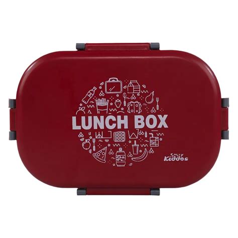 Smily kiddos Stainless Steel Pan Cake Theme Lunch Box - Red 3+ years ...