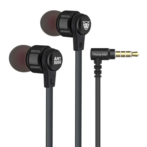 Ant Audio Thump 650 Wired in Ear Headphone with Mic (Jet Black ...