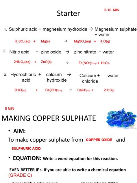 Making Copper Sulphate Required Practical 的图像结果