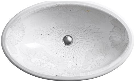 K-14273-SMC-0 Kohler Empress Bouquet Ceramic Oval Undermount Bathroom ...