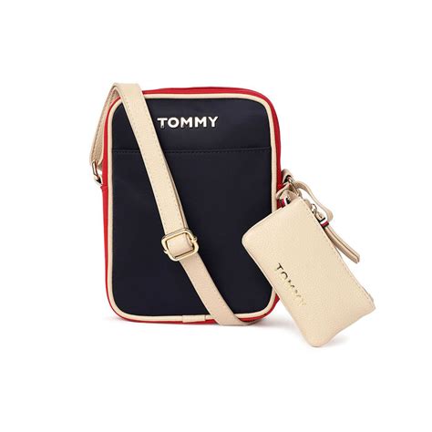 Buy Tommy Hilfiger Women Navy Blue Colorblock Crossbody Bag with Pouch ...