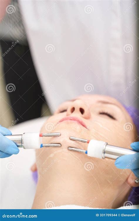 Dermatology Anti Age Treatment. Microcurrent Medicine Procedure Stock ...