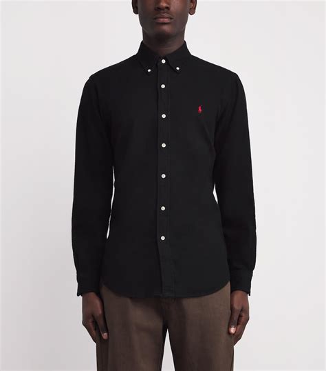 Polo Ralph Lauren Black Cotton Logo Shirt | Harrods IN