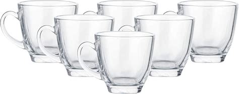 Larah by Borosil Angel Grey Opalware Mug, Set of 6 Tea/Coffee Mugs, 180 ...