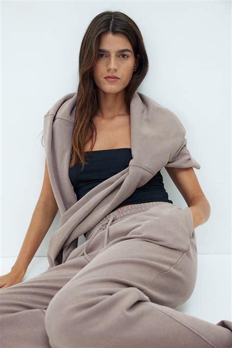 - Washed-look sweatpants - Beige - Ladies | H&M IN