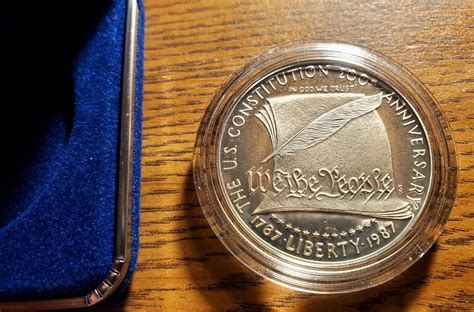 United States Constitution Coins 1987S Proof Silver Dollar w Box, COA ...