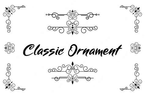 Premium Vector | Classic ornament frame, vintage border set Premium Vector