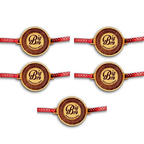 YaYa cafe Family Rakhi for Brother Set of 12 Engraved Big Bro Sister ...