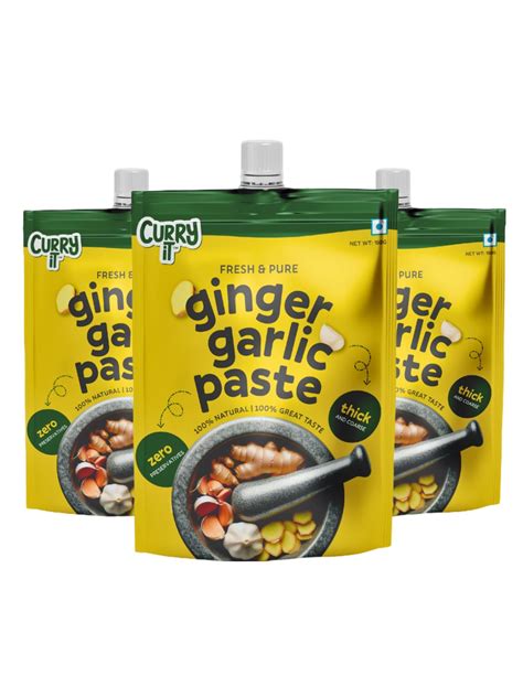 CURRYiT Preservative Free Ginger Garlic Paste 450g | Adrak Lahsun Paste ...
