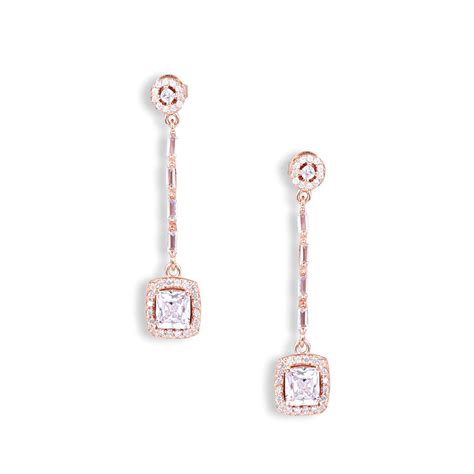 Buy IYRAA 925 Sterling Silver Bugget drops rose gold earrings | Rakhi ...