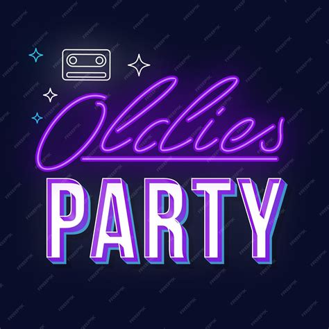 Oldies party vintage 3d wektor napis Retro pogrubiona czcionka Pop-art ...
