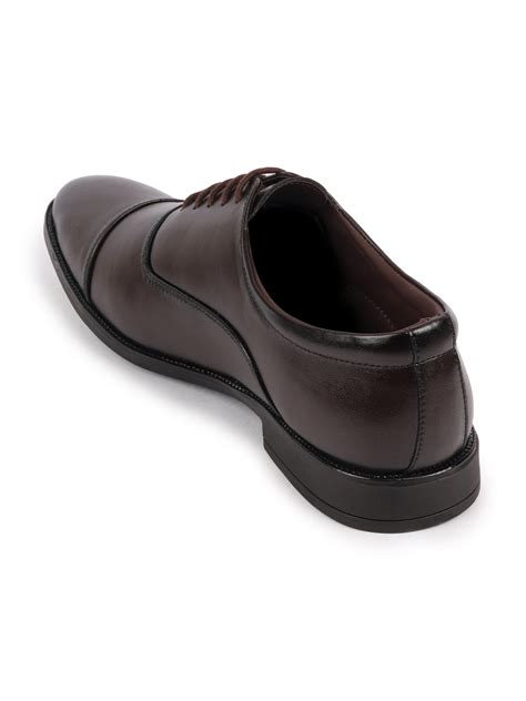 Shop Men Brown Formal Office Work Lace-Up Derby Shoes Online