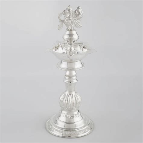 Buy Silver 92.5 Peacock Deepam(SINGLE PIECE) Online - Unniyarcha ...