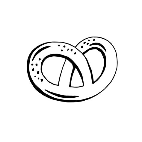 Pretzel Clip Art Black And White