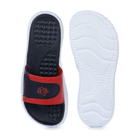 Buy A-HA By Liberty Red Slides For Men STAMINA-2