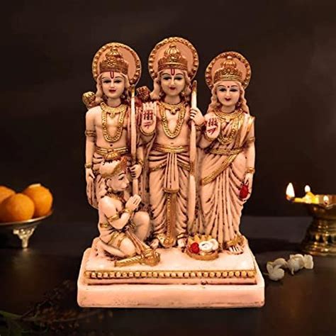 Buy Kitlyn Ram Darbar Statue Includes Rama, Sita, Laxman, Hanuman Murti ...