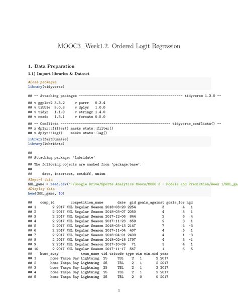MOOC3 Week1 - Ordered Logit Regression 1. Data Preparation Import ...