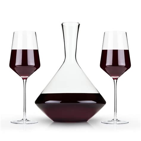 Snapklik.com : Viski Raye Angled Bordeaux Wine Glasses And Decanter ...