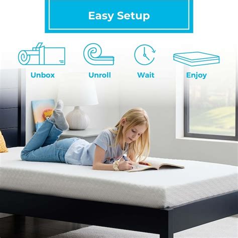Linenspa Essentials ActiveRelief 5-in Firm Queen Memory Foam Mattress ...