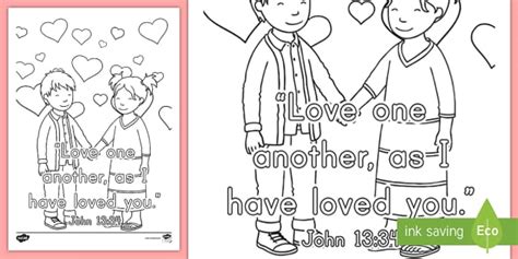 John 13:34 Preschool Page