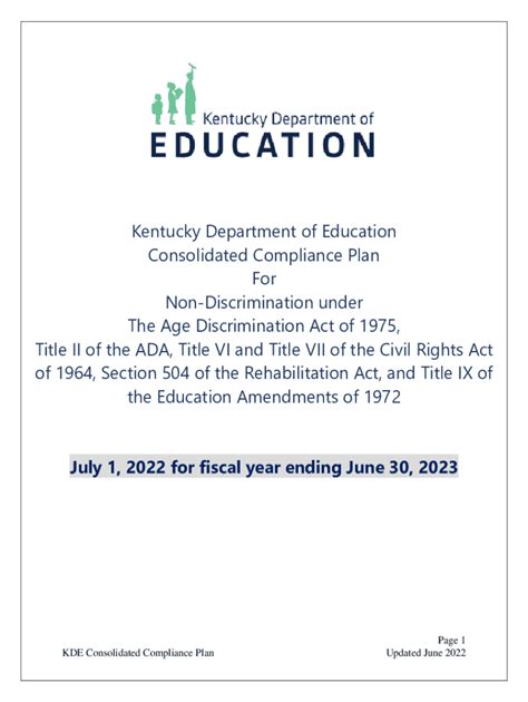 Fillable Online education ky U.S. Department of Education Office for ...