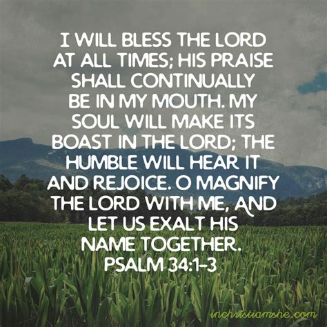 Psalm 34:1-3 | Psalms, Psalm 34, Favorite bible verses